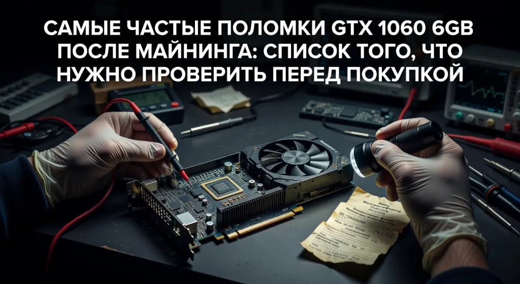 Самые частые поломки GTX 1060 6GB после майнинга: список того, что нужно проверить перед покупкой