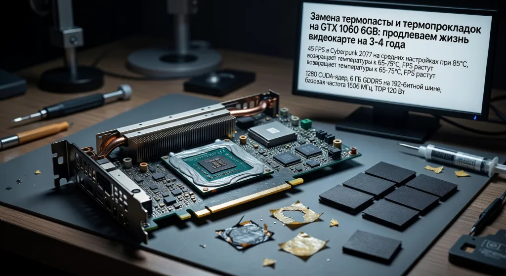 Замена термопасты и термопрокладок на GTX 1060 6GB: продлеваем жизнь видеокарте на 3-4 года