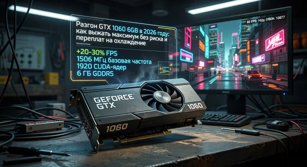 Разгон GTX 1060 6GB в 2026 году: как выжать максимум из карты без риска и переплат на охлаждение