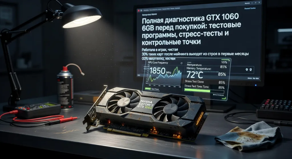 Полная диагностика GTX 1060 6GB перед покупкой: тестовые программы, стресс-тесты и контрольные точки