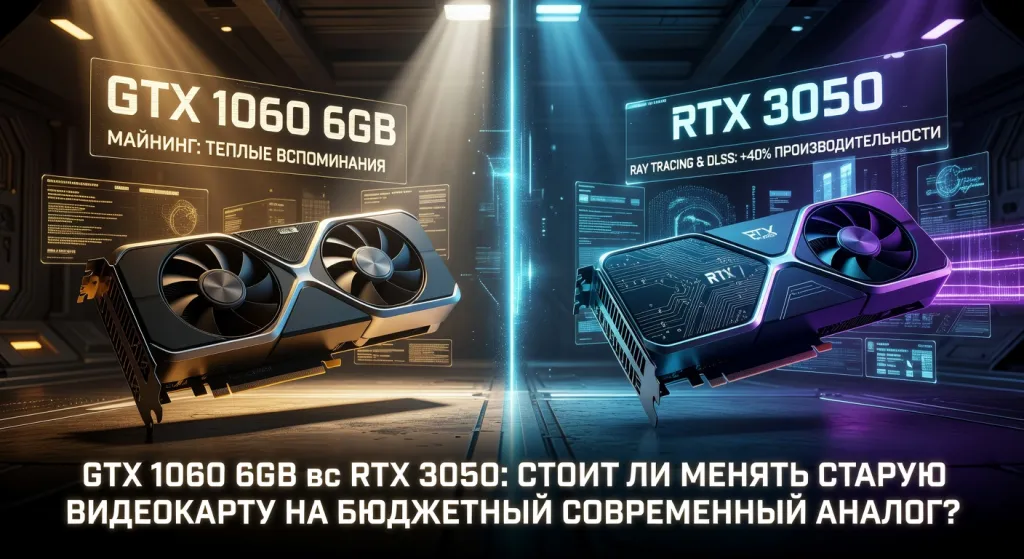 GTX 1060 6GB vs RTX 3050: стоит ли менять старую видеокарту на бюджетный современный аналог