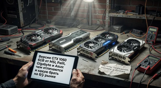 Версии GTX 1060 6GB от MSI, Palit, Gigabyte и Asus: чем отличаются и какую брать на б/у рынке