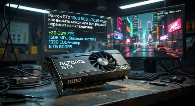 Разгон GTX 1060 6GB в 2026 году: как выжать максимум из карты без риска и переплат на охлаждение
