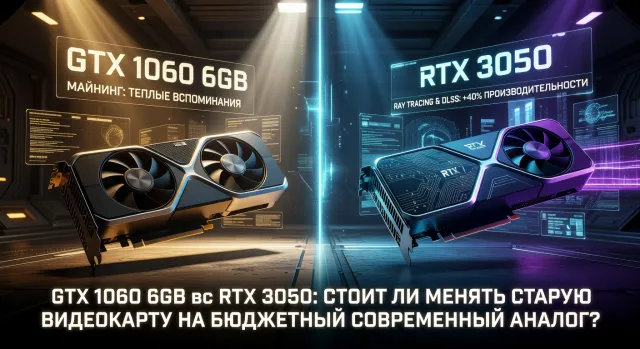 GTX 1060 6GB vs RTX 3050: стоит ли менять старую видеокарту на бюджетный современный аналог